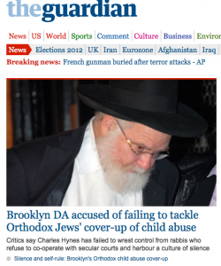 Guardian home page Orthodox child abuse